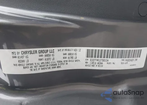 2012 Fiat 500 Pop z USA, uszkodzony, nr VIN 3C3CFFAR8CT223295